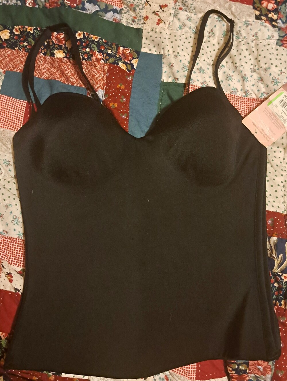 Gillian O'Malley Shaping Bodice Long Line Convertible Straps in Black 34C